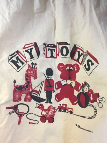 Vintage 1978 My Toys Drawstring toy bag Made In USA Collectible Toy