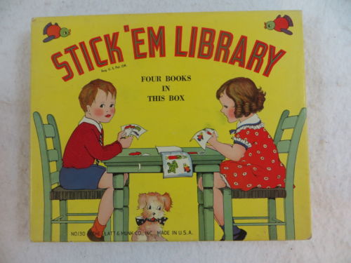 STICK 'EM LIBRARY 4 Vintage Sticker Books No. 130 Platt & Munk