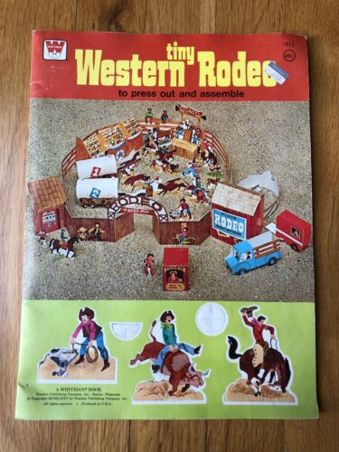 1975 Tiny Western RODEO by whitman Punch Out Book Fully Intact