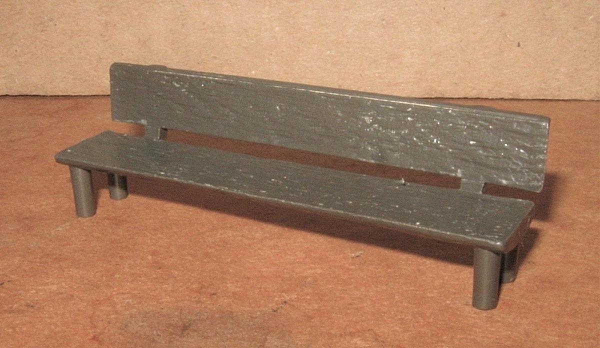 Vintage 50s 60s MARX Playset Brown LOG SLAB BENCH
