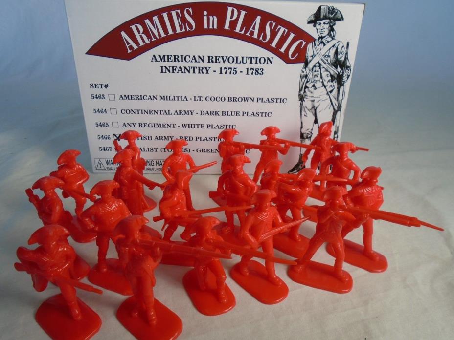 Armies in Plastic - Revolutionary War British Toy Soldiers (54MM) 20 in 10 poses