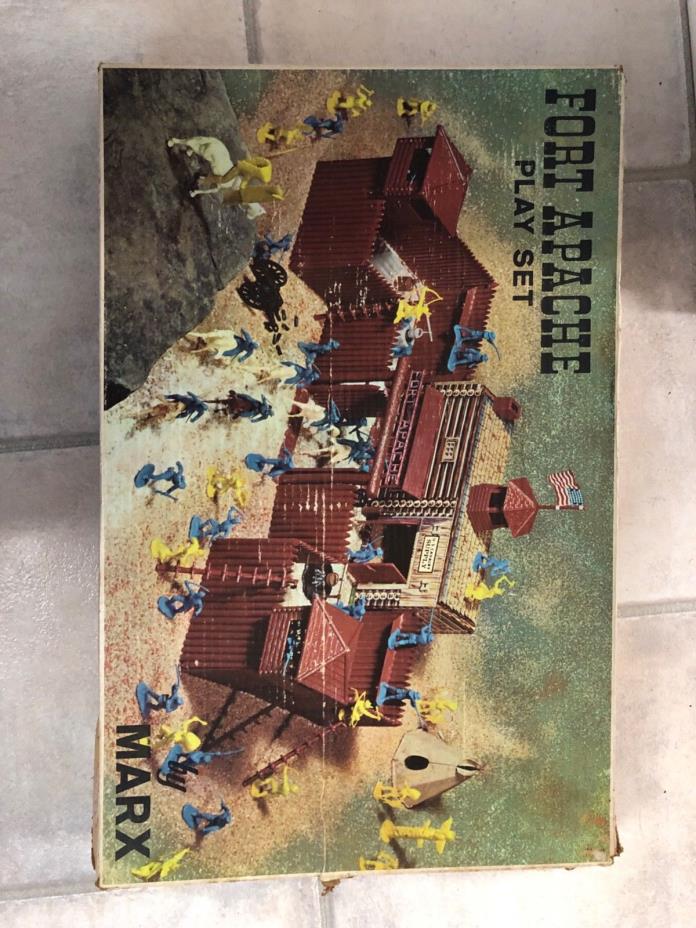 Vintage MARX PLAYSET FORT Apache with lots of Accessories Instructions 1960s