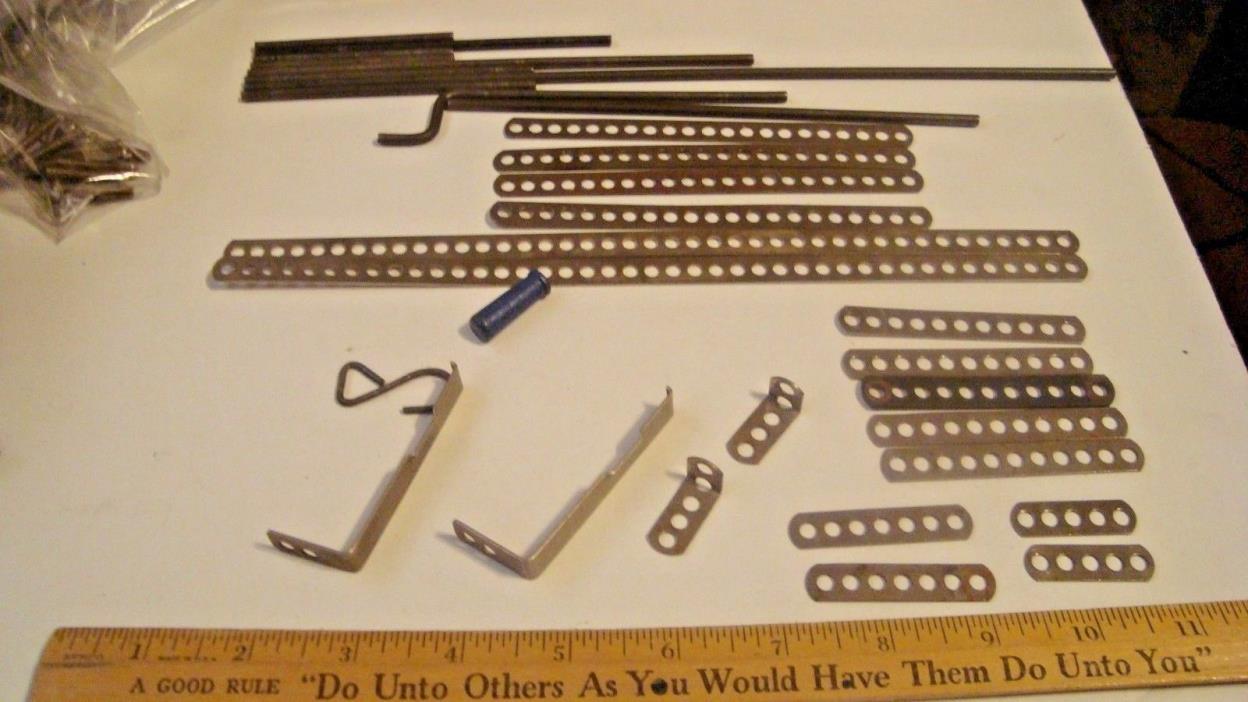 Vintage Gilbert Erector Set No. 81/2 Parts Girders steel rods,etc