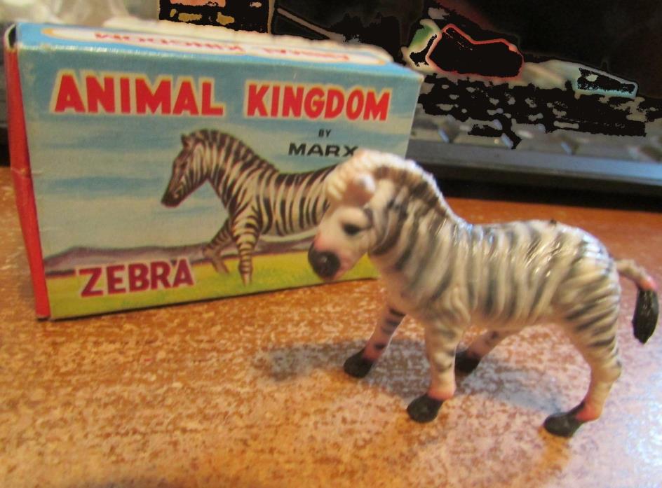 Animal Kingdom by Marx 1962-63 Zebra MK 6506 Hong Kong Original Box!