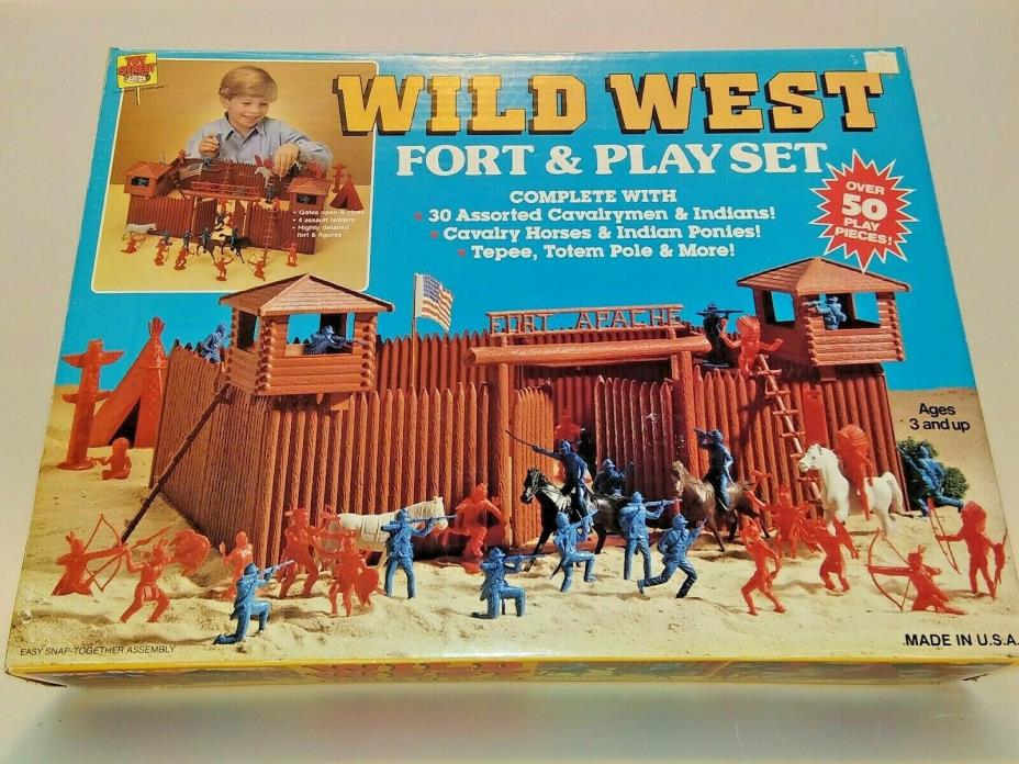 Wild West Fort Apache Vintage Toy Street Playset Complete With Original Box