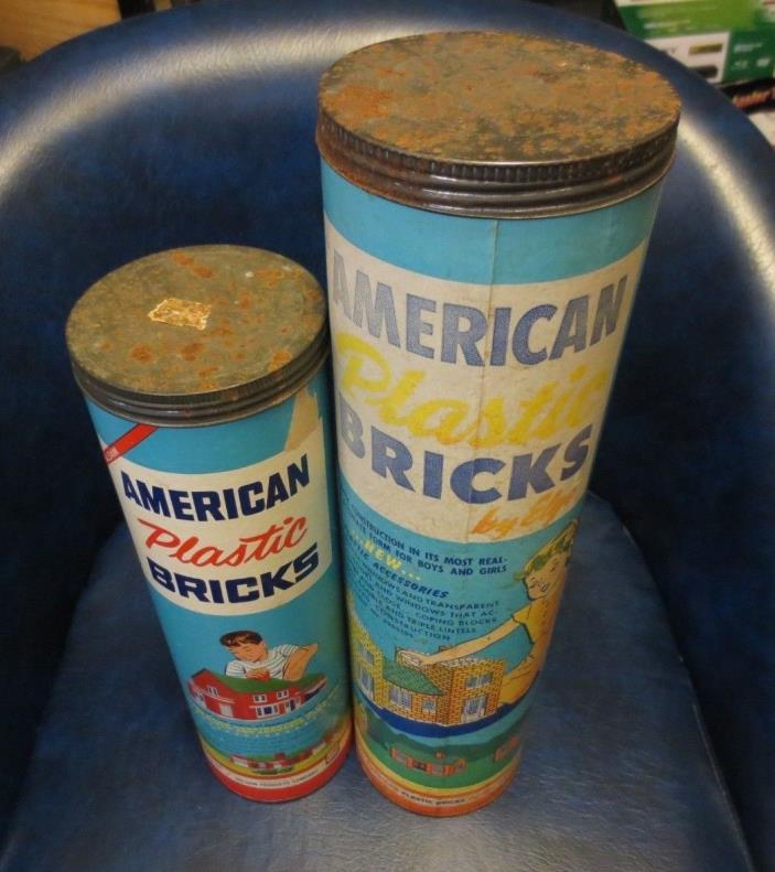 Vintage American Plastic Bricks lot Sets No. 705 & 715  Elgo Halsam