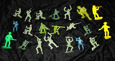Green Army Men Toy Soldier Cowboys Indians Vintage Play Set Figures Lot Palmer P