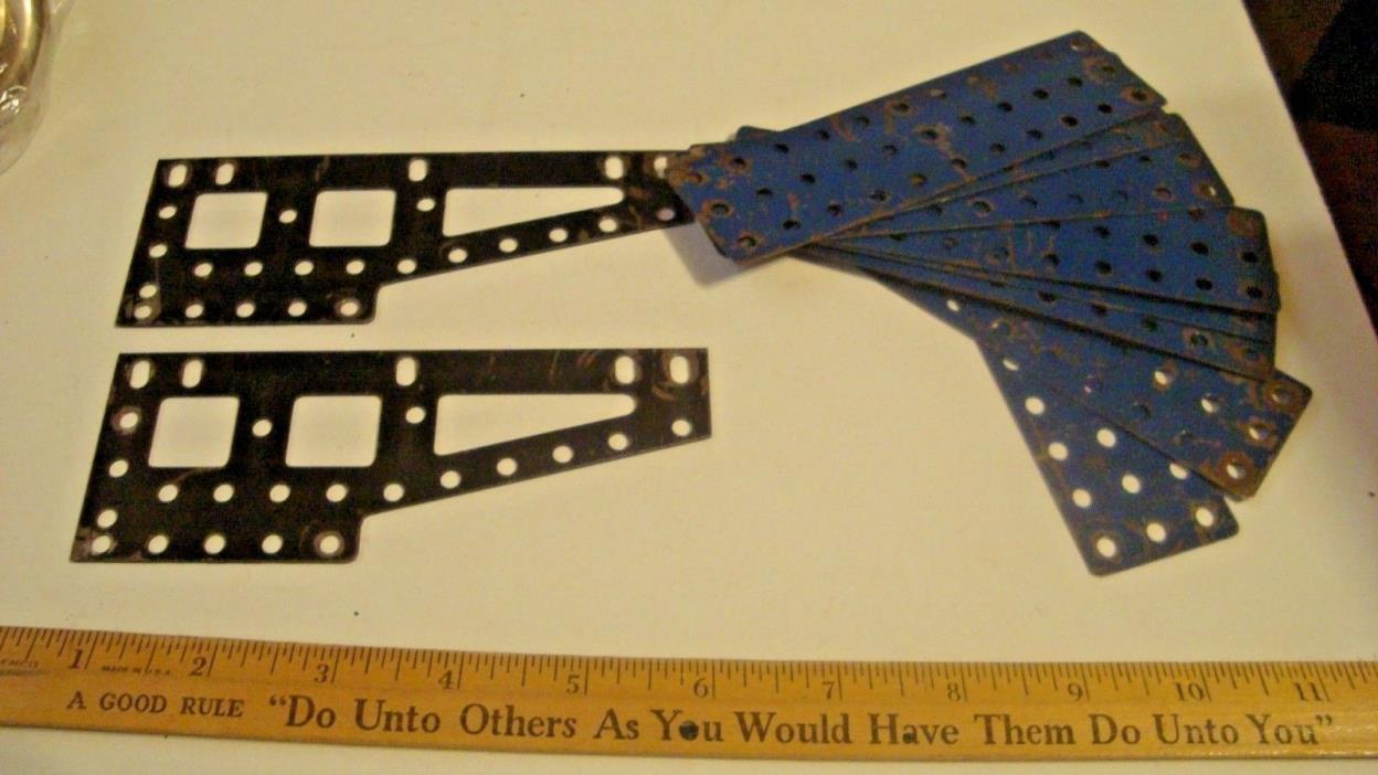 Vintage Gilbert Erector Set No. 81/2 Parts Girders steel plates