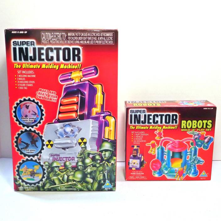 Vintage Toymax Super Injector Set w/Robot Refill Kit, Factory Sealed, 1998, Rare
