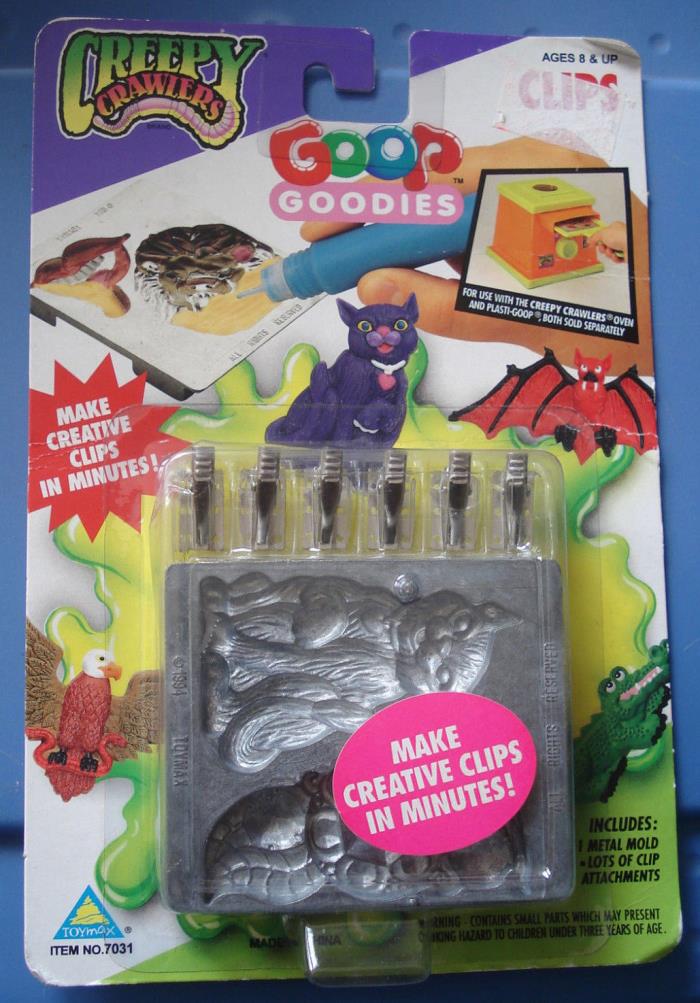 Creepy Crawlers Cat Metal Mold Goop Goodies Clips Jewel Leaf Toymax 1995 NIP