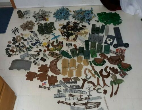 HUGE MIXED LOT VINTAGE MARX BATTLEGROUND DESERT FOX  PLAYSET GENUINE