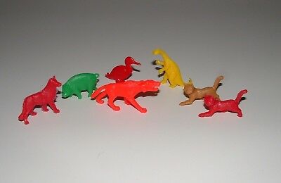 Various Animal Figures (7), Exact Ages & Manufacturers Unknown, pre-owned