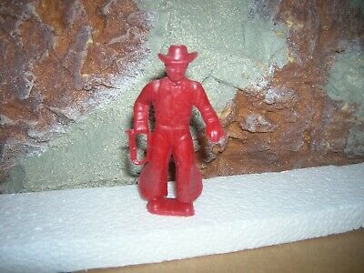 MARX 1950 COWBOY W/ ROPE  60MM MX264 TOY SOLDIER PLAYSET RANCH RED