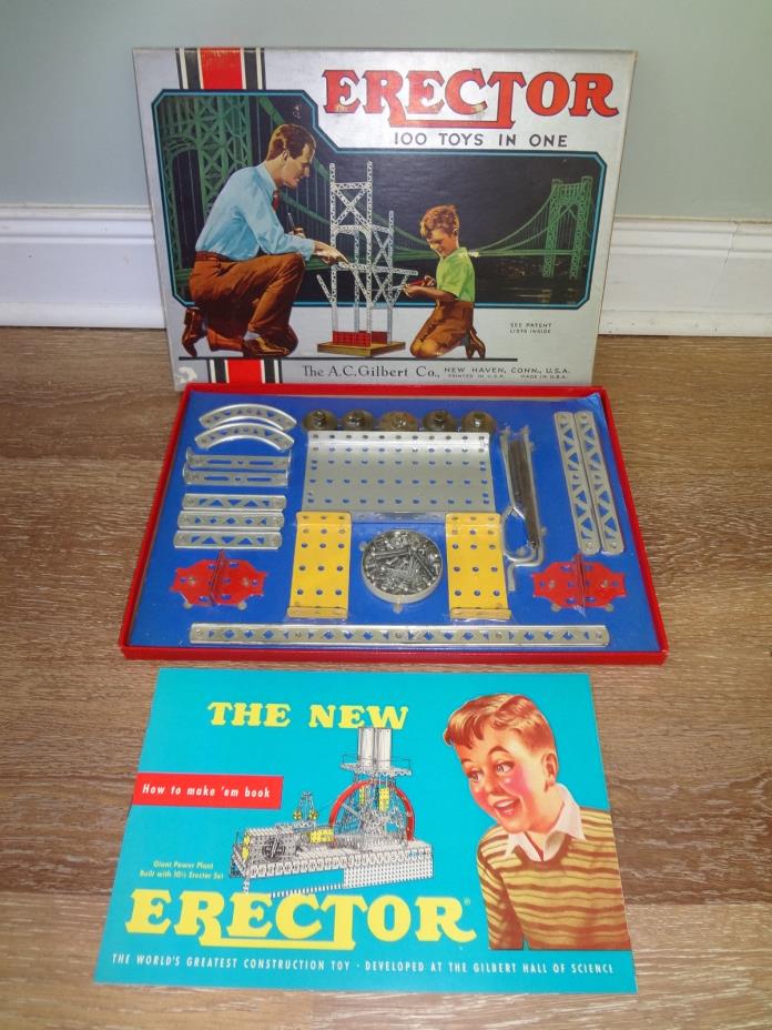 1954 Vintage Gilbert Erector Set 1 1/2 NIB New in Box, Original - No Reserve