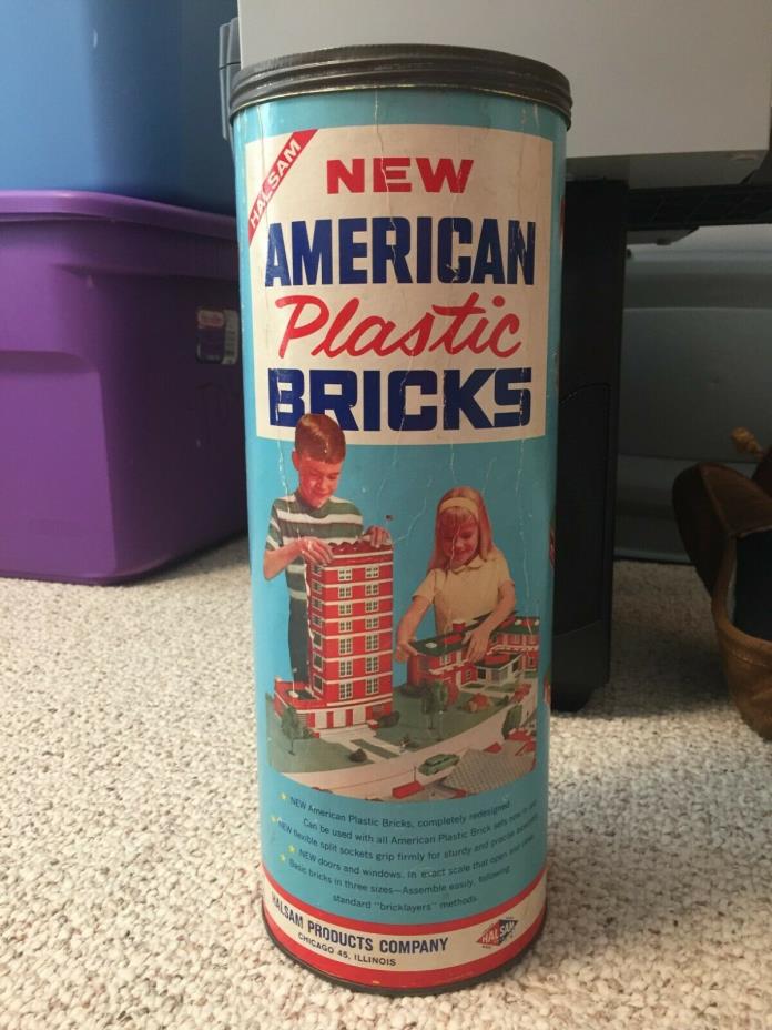 Vintage Halsam New American Plastic Bricks Set No.725