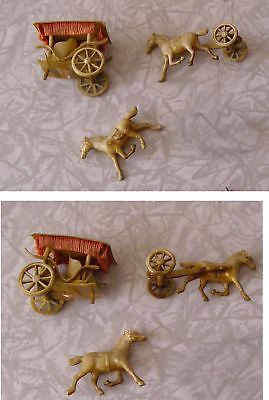 Horse & Wagon Play Set Lot