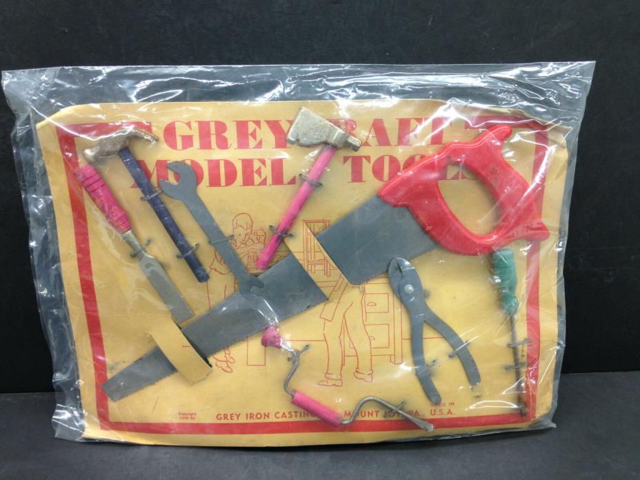Vintage 1950's Greycraft Model Tools Grey Iron Casting Co Mount Joy PA Child Toy