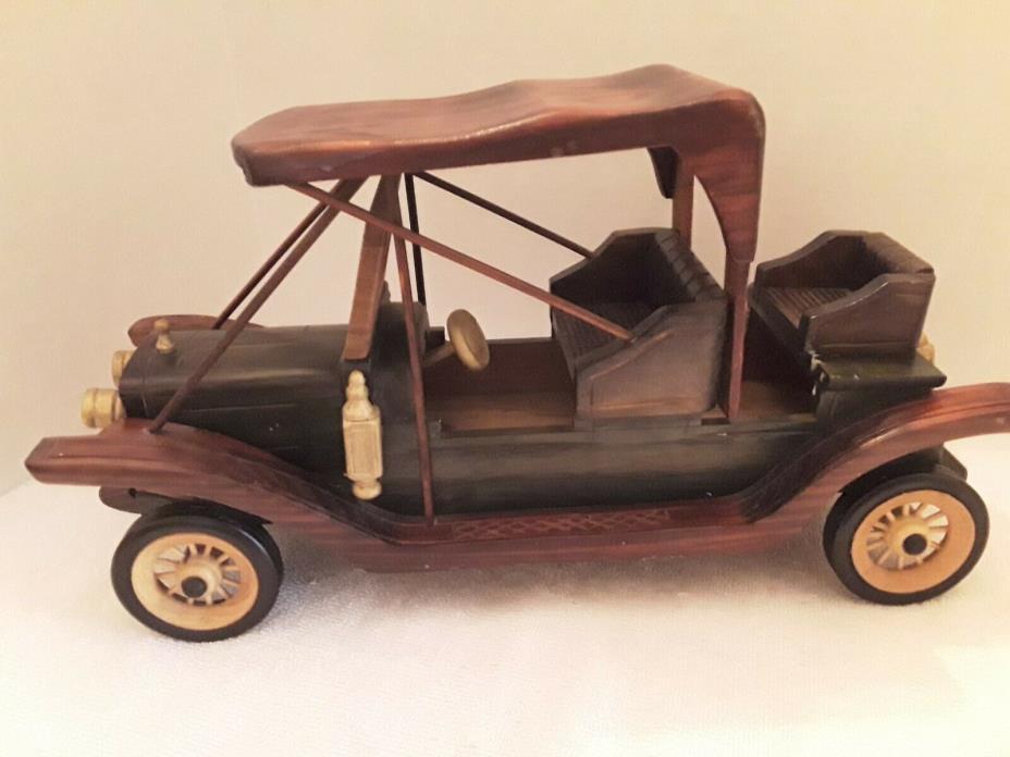 Vintage Handmade Wood Ford Model T/Model A Car Early 1900's Look