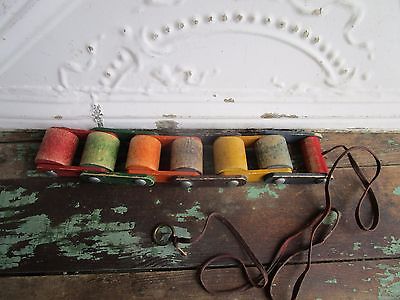 Vintage Wood Caterpillar Wooden Pull Toy