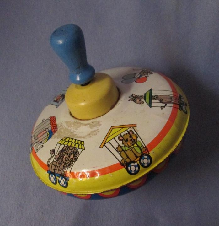 1970's Ohio Art spinning top - Circus Train
