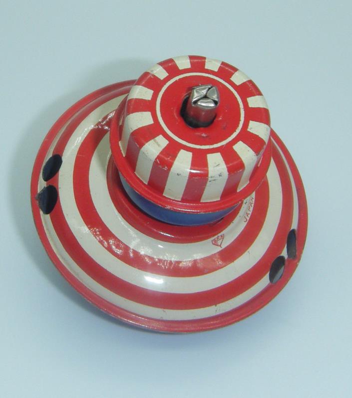 Vintage S.K.K. Japan Tin Spinning Top Pat. #118182 Very Rare