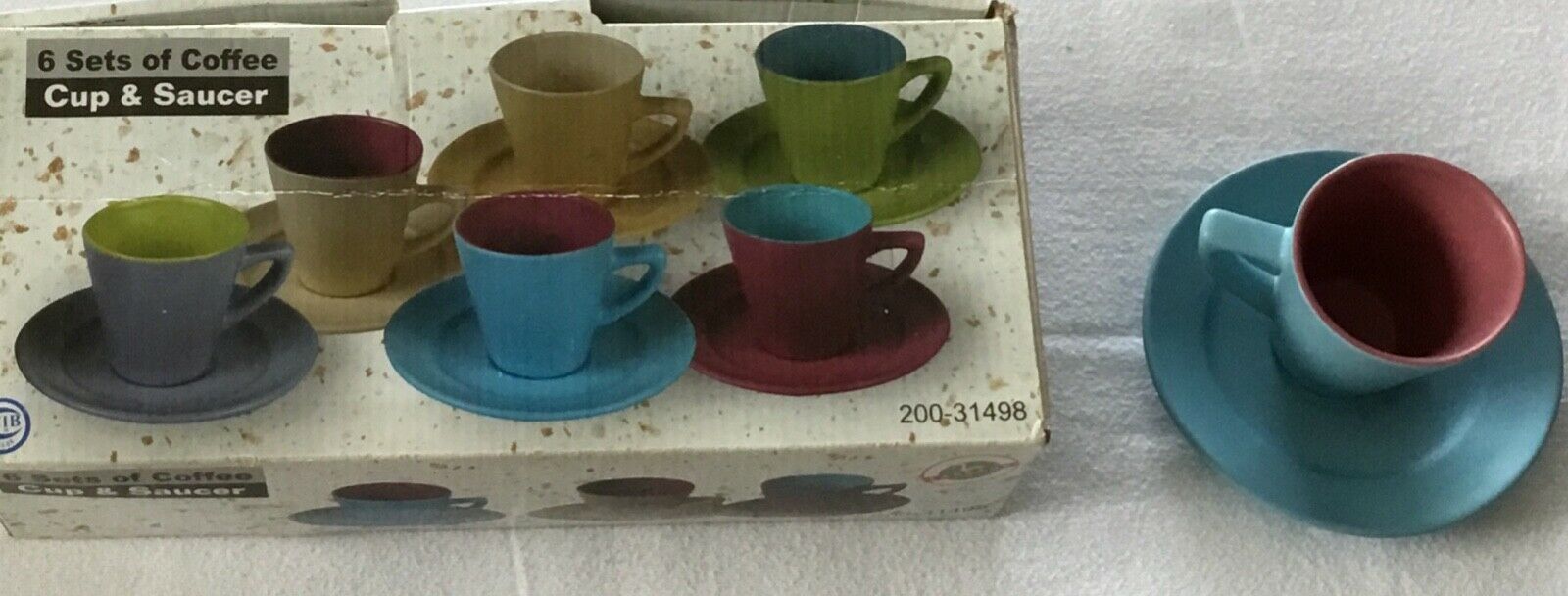 Tea Party China Tea Set for A Child, set of 6 Cups/Saucers