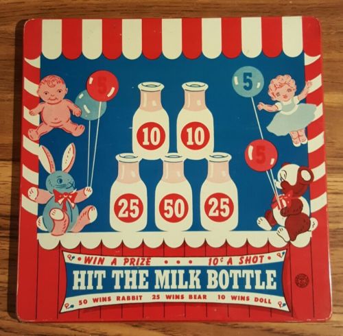 Rare Vintage Wyandotte Toys Tin Milk Bottle Target USA Made 9-1/4