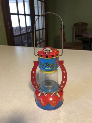 Antique The Ohio Art Co. Vintage 1950’s Roy Rogers Tin Litho Toy Light Lantern