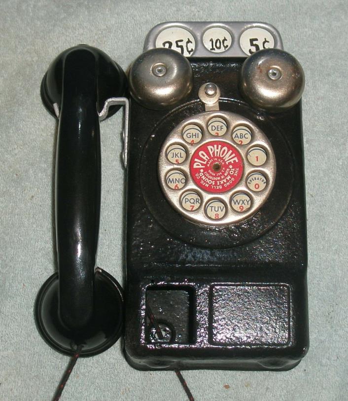 Vintage Pla Phone Payphone RESTORED Looks Great