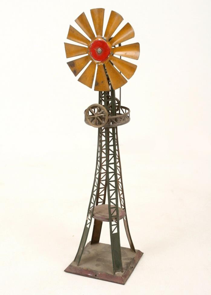Rare Vtg 1910-20's PreWar Carette Working Tin WINDMILL - Made in France - 18