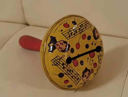 Vintage Kirchhof Newark Metal Childs Noisemaker Rattle Toy