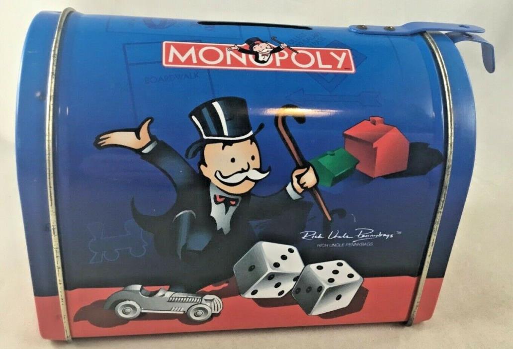 Monopoly Mail Box Coin Bank Tin Vintage 1999 New