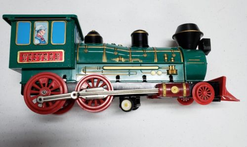 MARX vintage tin lithograph bump and go toy train excellent color great detail
