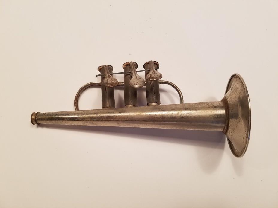 1950's Child's Toy Trumpet, Toy Horn, Tin Toy Horn, Bugle