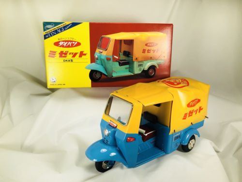 Vintage Tin Litho Toy Car Daihatsu Midget Osaka Tin Toy Institute Japan Friction