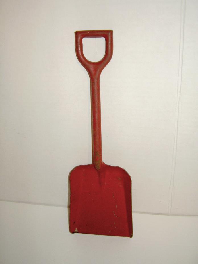 Vintage Child's Red Metal Shovel