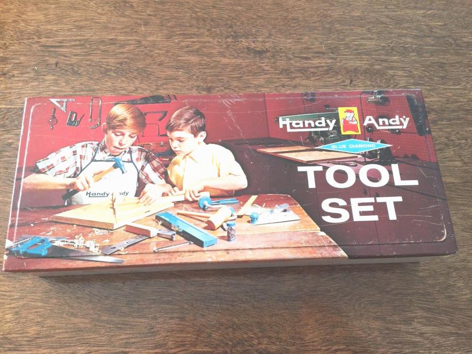 Vintage 1950s Handy Andy Blue Diamond Children's Tool Set # 620 Skil-Craft