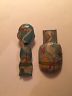 VINTAGE Tin Litho Whistle AND Clicker MATCHING SET