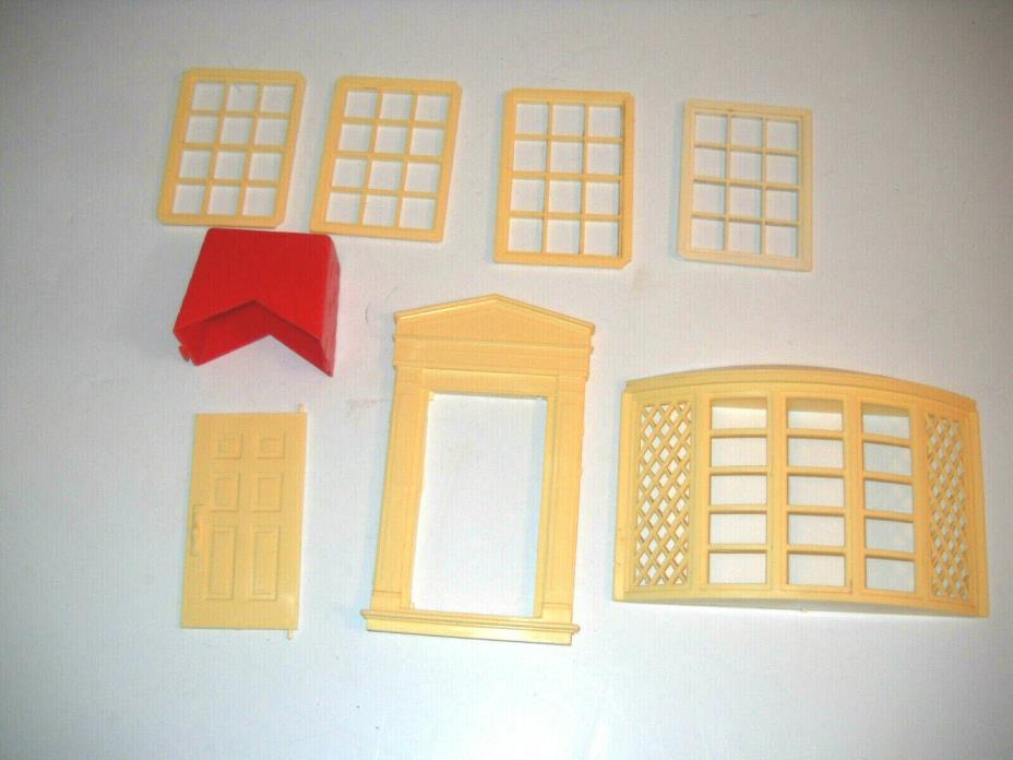 VINTAGE1950s MARX TIN LITHO COLONIAL 2 STORY MANSION TOY DOLL HOUSE  PARTS