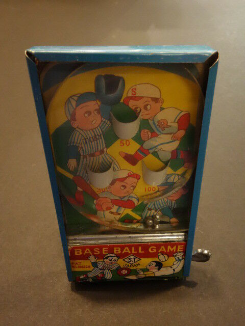 VINTAGE S.T Baseball Pinball Bagatelle Pocket Game Mint Condition 1940's Japan