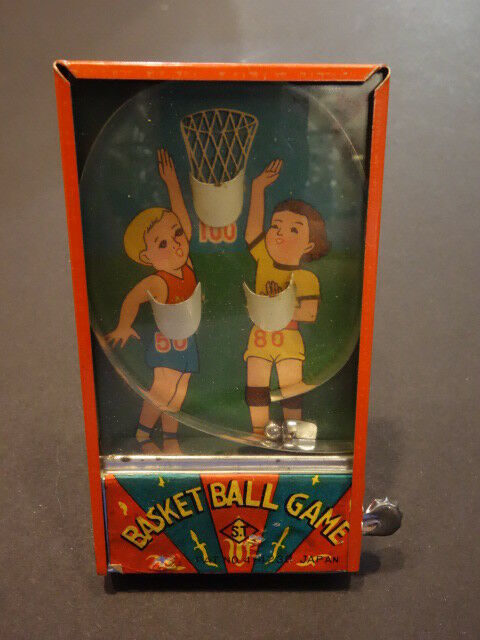 VINTAGE S.T Basket Ball Pinball Bagatelle Pocket Game Mint Condition 1940's