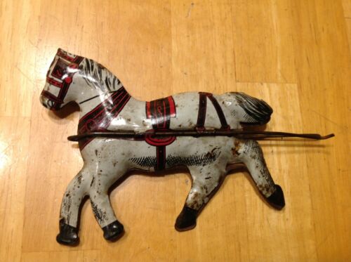 Vintage Tin Horse Drawn Toy Part Hubley ? Marx ? Wilkens ? Converse ?
