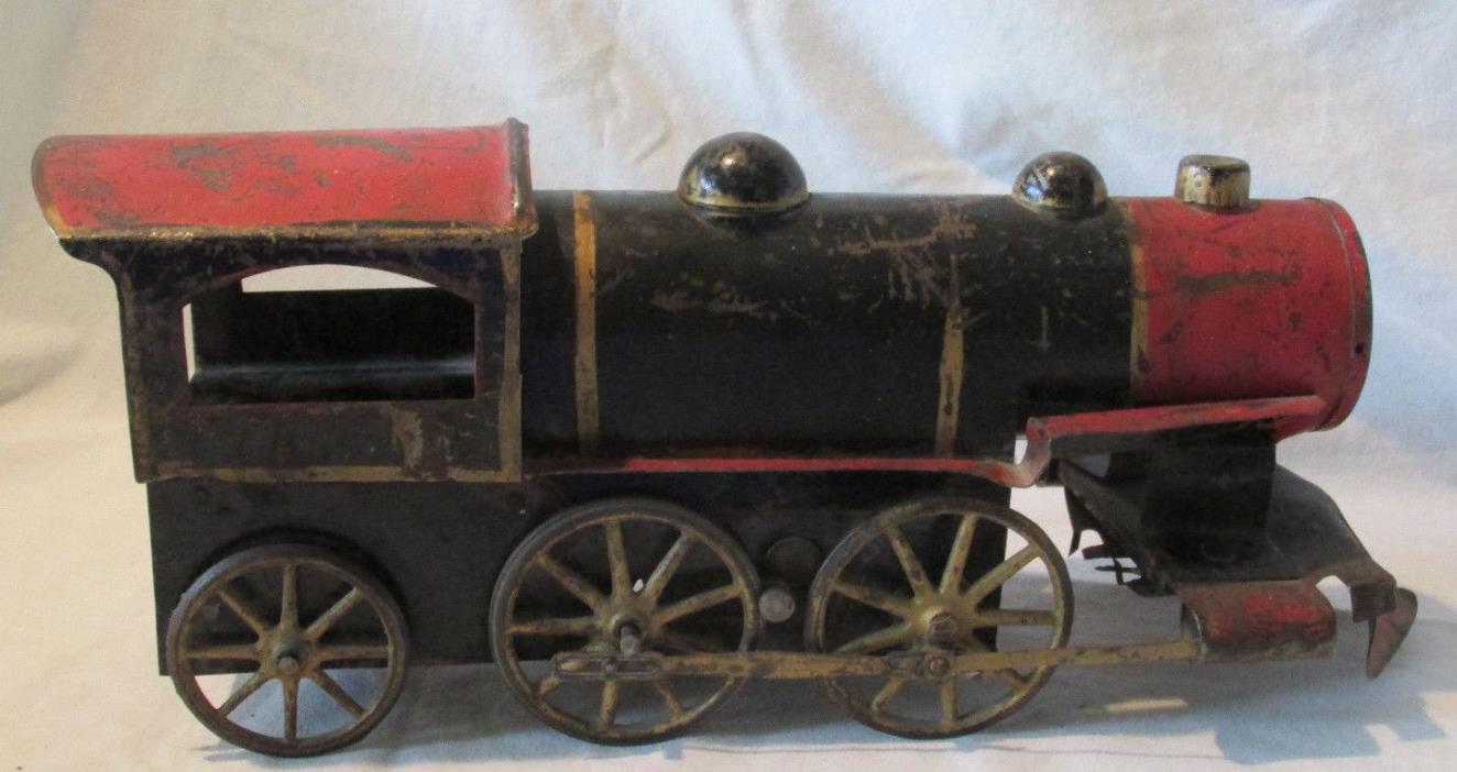 Antique Rare Early Train Steam Engine 1900s Metal Tin Large 16