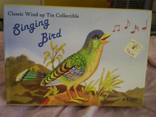 NRFB Singing Bird Tin Toy Reproduction Tin Treasures