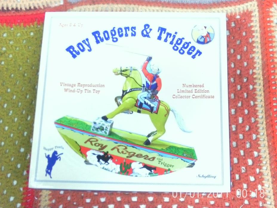 Schylling Roy Rogers & Trigger  Tin Wind Up Toy - FLASHLIGHT