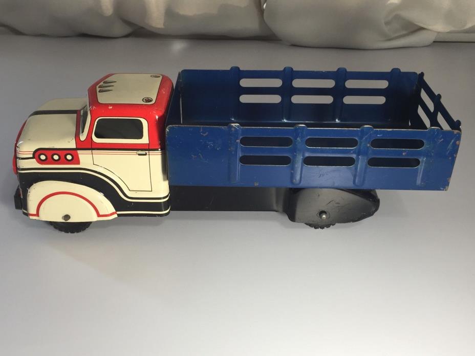 MAR Toys Tin Delivery Truck Vintage VGC Red Blue Black White New York, NY USA