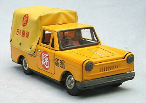 Vintage Tin Friction Japanese Advertising Truck with Vinyl Covered Bed