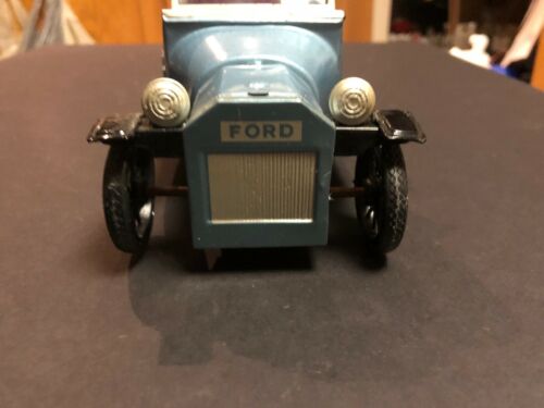 Vintage Bandai Blue FORD 1915 Model T Friction Drive  Tin Car