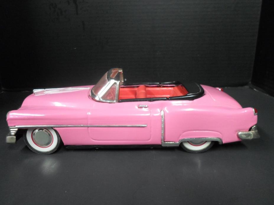 Vintage Cadillac Convertible Tin Friction Car PINK 1:18