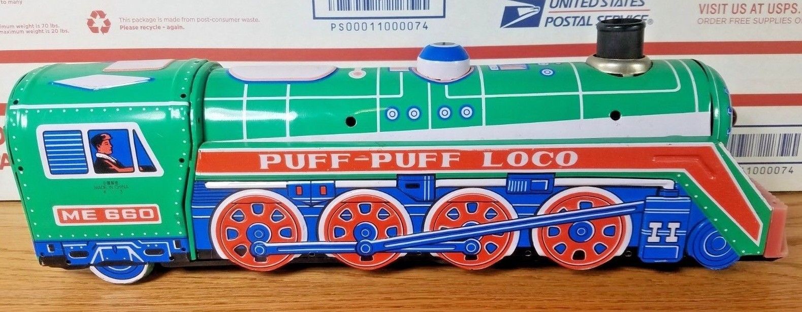 Vintage Tin Puff-Puff Loco Battery Operated Locomotive ME 660
